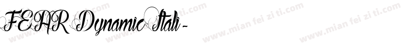 FEAR Dynamic Itali字体转换